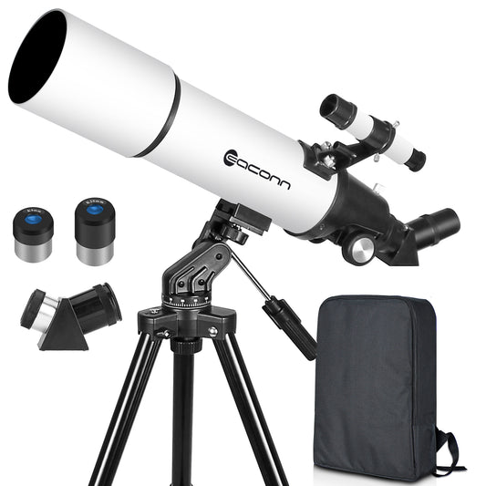 Refractor Telescopes, White, 80mm Aperture 600mm