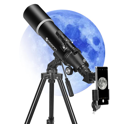 Refractor Telescope, Black, 80mm Aperture 600mm