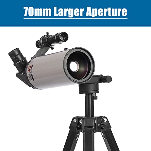 Maksutov Telescope with Slow Motion Gimbal Tripod - Mak70