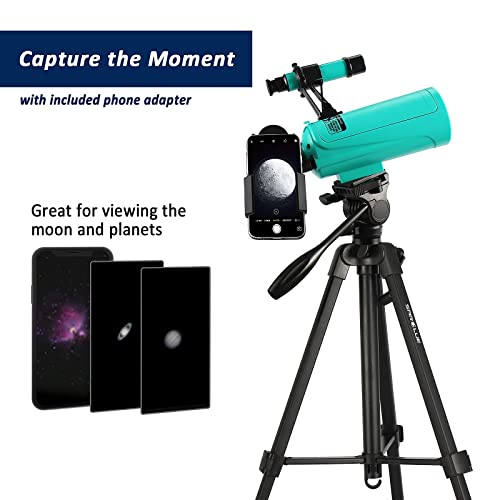 Maksutov Telescope with Adjustable Tripod, Finderscope & Phone Adapter - Mak60