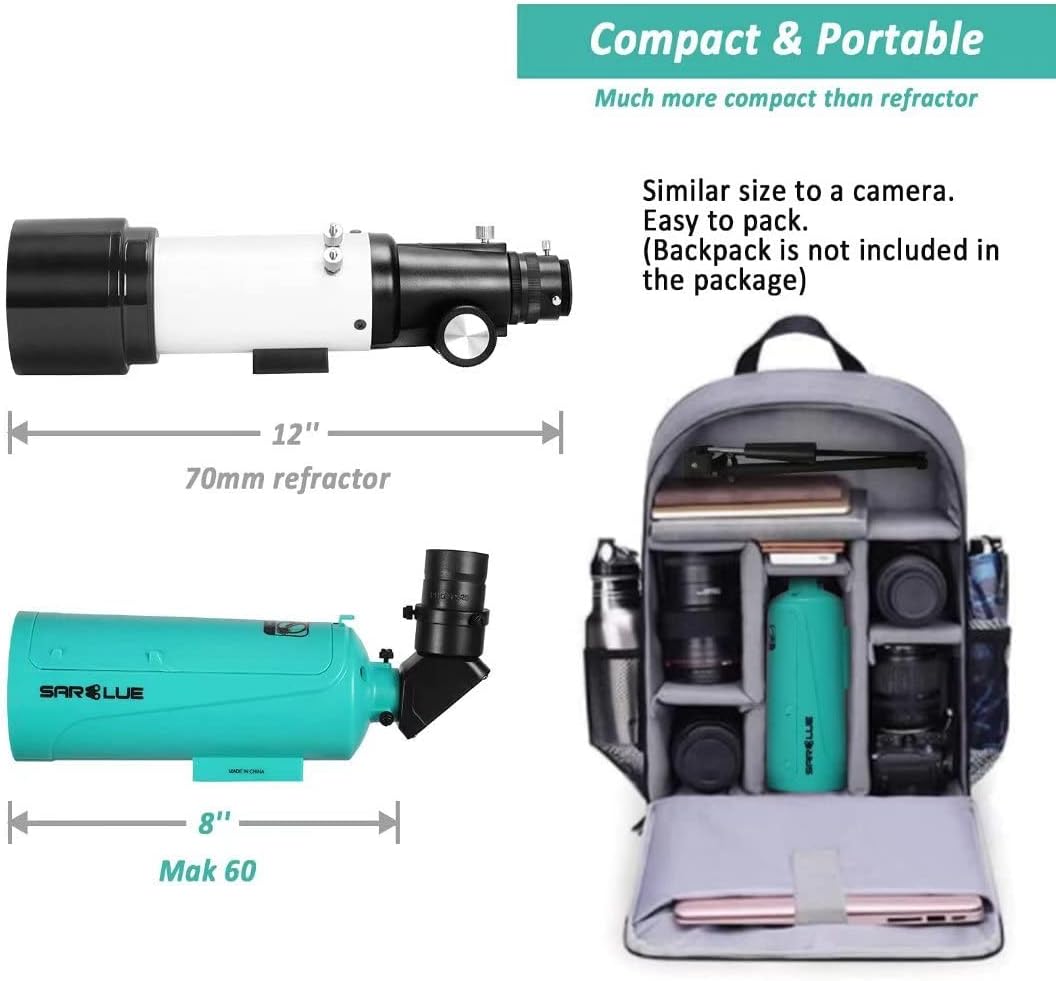 Maksutov Telescope with Tabletop Tripod & Phone Adapter - Mak60