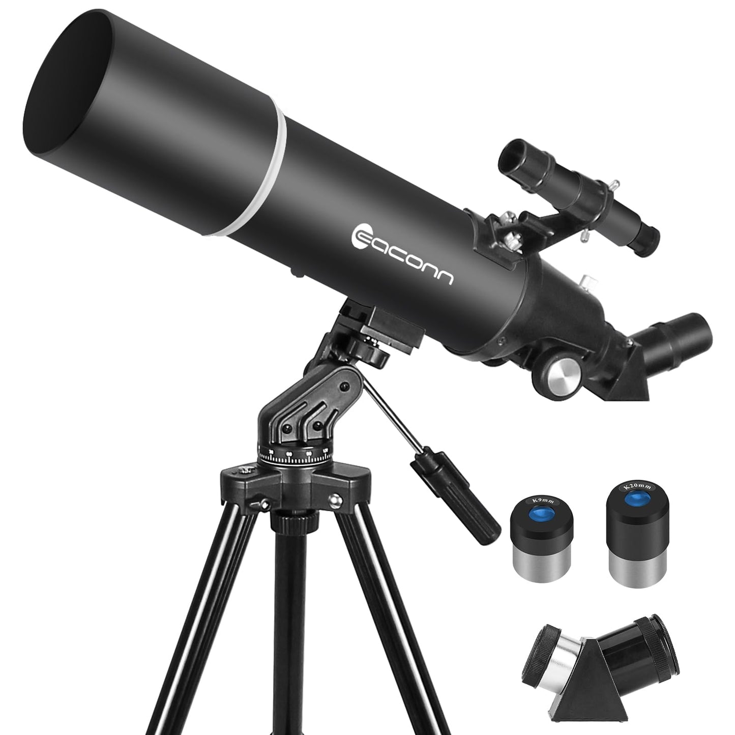 Refractor Telescope, Black, 80mm Aperture 600mm